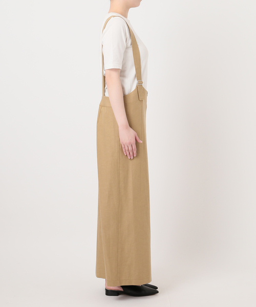 SLOBE IENA(スローブイエナ)の「《WEB限定》アイラインフロントジップジャンパースカート(ワンピース・レディース・ベージュ/ブラック・FREE)」の9枚目の写真