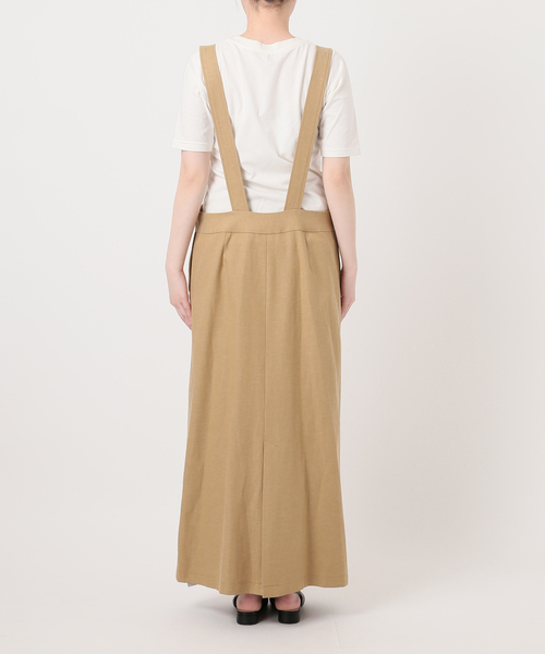 SLOBE IENA(スローブイエナ)の「《WEB限定》アイラインフロントジップジャンパースカート(ワンピース・レディース・ベージュ/ブラック・FREE)」の10枚目の写真