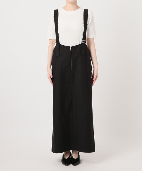 SLOBE IENA(スローブイエナ)の「《WEB限定》アイラインフロントジップジャンパースカート(ワンピース・レディース・ベージュ/ブラック・FREE)」の21枚目の写真