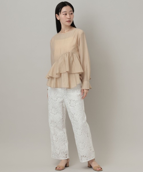 A part by（アパートバイ）の「レースストレートパンツ（その他パンツ・レディース・ブラック/オフホワイト・FREE）」の15枚目の写真