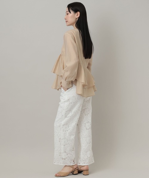 A part by（アパートバイ）の「レースストレートパンツ（その他パンツ・レディース・ブラック/オフホワイト・FREE）」の16枚目の写真