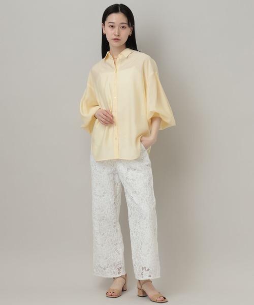 A part by（アパートバイ）の「レースストレートパンツ（その他パンツ・レディース・ブラック/オフホワイト・FREE）」の18枚目の写真