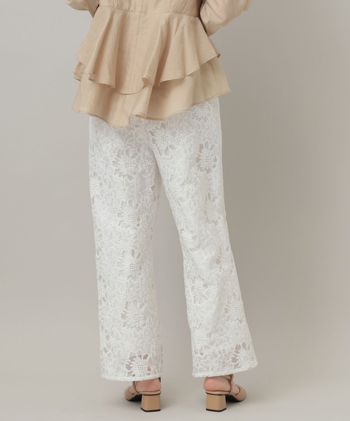 A part by（アパートバイ）の「レースストレートパンツ（その他パンツ・レディース・ブラック/オフホワイト・FREE）」の21枚目の写真