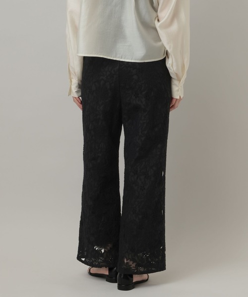 A part by（アパートバイ）の「レースストレートパンツ（その他パンツ・レディース・ブラック/オフホワイト・FREE）」の3枚目の写真