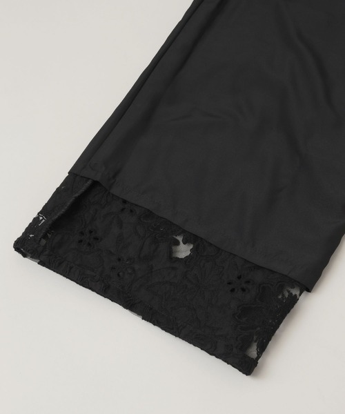 A part by（アパートバイ）の「レースストレートパンツ（その他パンツ・レディース・ブラック/オフホワイト・FREE）」の11枚目の写真