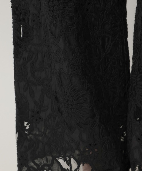 A part by（アパートバイ）の「レースストレートパンツ（その他パンツ・レディース・ブラック/オフホワイト・FREE）」の13枚目の写真