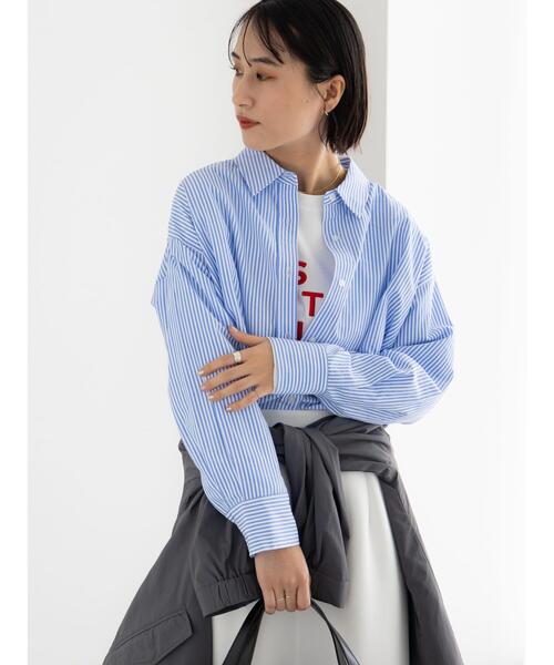 Te chichi(テチチ)の「オーバーサイズシャツ(シャツ/ブラウス・レディース・ブルー/オフホワイト/ピンク/サックスブルー・F)」の1枚目の写真