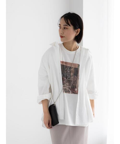 Te chichi(テチチ)の「オーバーサイズシャツ(シャツ/ブラウス・レディース・ブルー/オフホワイト/ピンク/サックスブルー・F)」の10枚目の写真
