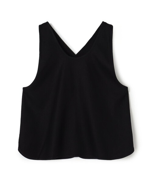 BASERANGE(ベースレンジ)の「BASERANGE APRON TOP(シャツ/ブラウス・レディース・ブラック/ダークブラウン・S)」の2枚目の写真