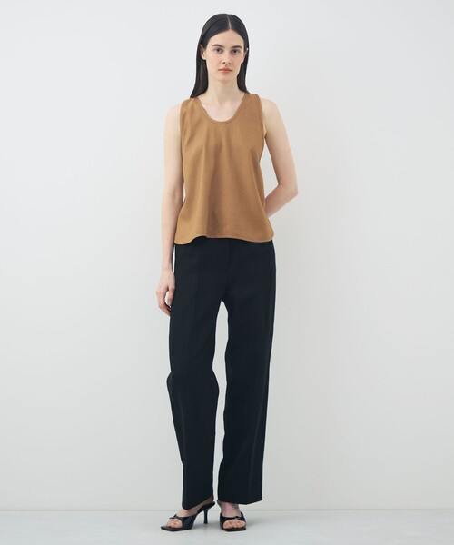 BASERANGE(ベースレンジ)の「BASERANGE APRON TOP(シャツ/ブラウス・レディース・ブラック/ダークブラウン・S)」の3枚目の写真