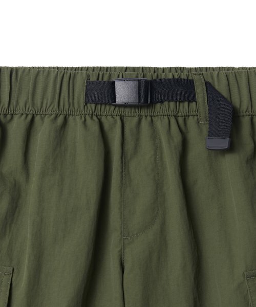 MUSINSA STANDARD KIDS（ムシンサスタンダードキッズ）の「ナイロンベルト付きバンディングカーゴショーツ[オリーブグリーン]（その他パンツ・レディース・その他・110/120/130/140/150）」の4枚目の写真