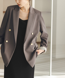 Noble | 《追加・新色・セットアップ対応》フローツイルピークドラペルジャケット(テーラードジャケット)