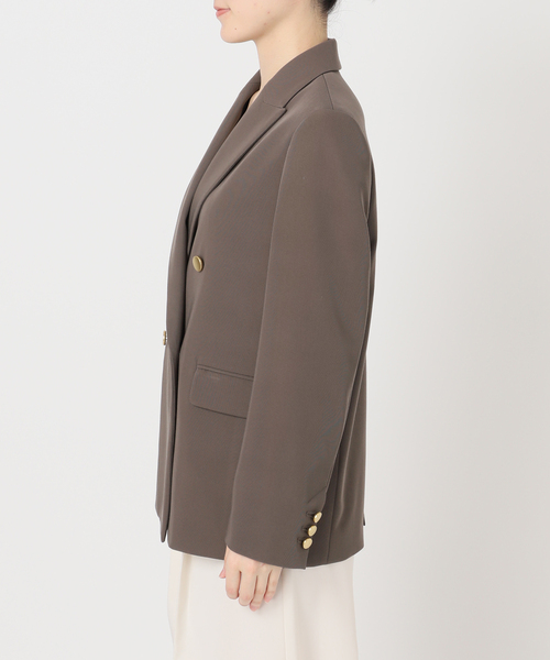 Noble（ノーブル）の「《追加・新色・セットアップ対応》フローツイルピークドラペルジャケット（テーラードジャケット・レディース・チョコ/ベージュ・40/38/36/34）」の17枚目の写真