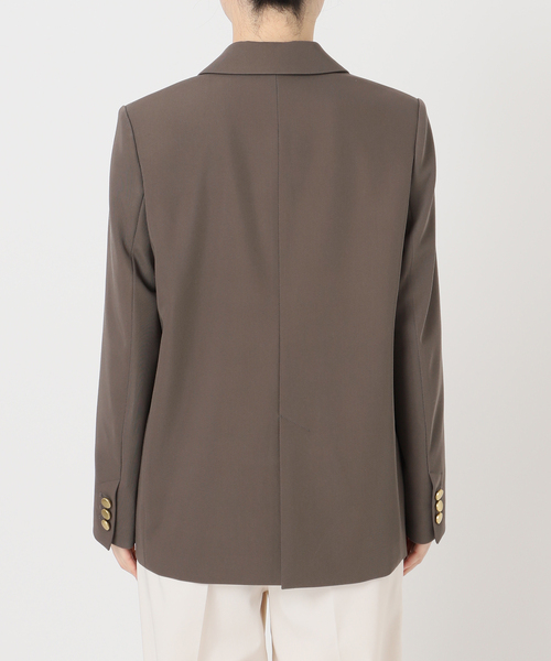 Noble（ノーブル）の「《追加・新色・セットアップ対応》フローツイルピークドラペルジャケット（テーラードジャケット・レディース・チョコ/ベージュ・40/38/36/34）」の18枚目の写真