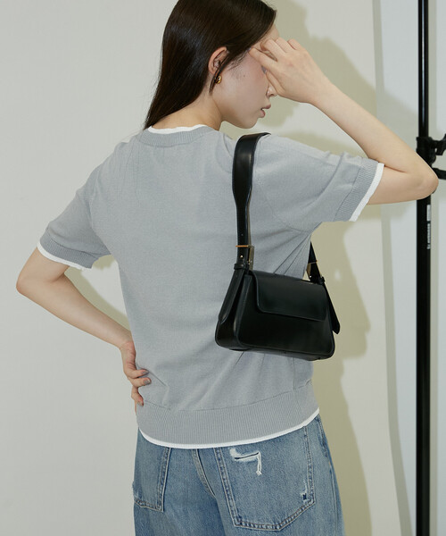 U.S. POLO ASSN.(ユーエスポロアッスン)の「U.S. POLO ASSN. × PUBLUX/ユーエスポロアッスン <接触冷感>別注 ショートスリーブ フェイクレイヤード カーディガン 限定展開(カーディガン/ボレロ・レディース・グレー/チャコールグレー/ワインレッド/ネイビー・フリ-)」の6枚目の写真