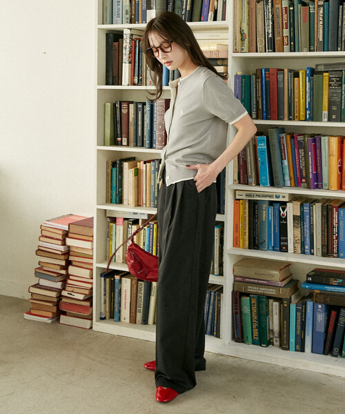 U.S. POLO ASSN.(ユーエスポロアッスン)の「U.S. POLO ASSN. × PUBLUX/ユーエスポロアッスン <接触冷感>別注 ショートスリーブ フェイクレイヤード カーディガン 限定展開(カーディガン/ボレロ・レディース・グレー/チャコールグレー/ワインレッド/ネイビー・フリ-)」の17枚目の写真