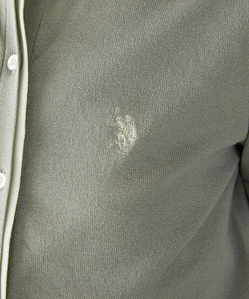 U.S. POLO ASSN.(ユーエスポロアッスン)の「U.S. POLO ASSN. × PUBLUX/ユーエスポロアッスン <接触冷感>別注 ショートスリーブ フェイクレイヤード カーディガン 限定展開(カーディガン/ボレロ・レディース・グレー/チャコールグレー/ワインレッド/ネイビー・フリ-)」の21枚目の写真