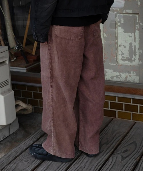 Anachronorm（アナクロノーム）の「【ANACHRONORM】FADED SULFUR DYED LINEN WIDE EASY PANTS（その他パンツ・メンズ・ワイン・2）」の9枚目の写真