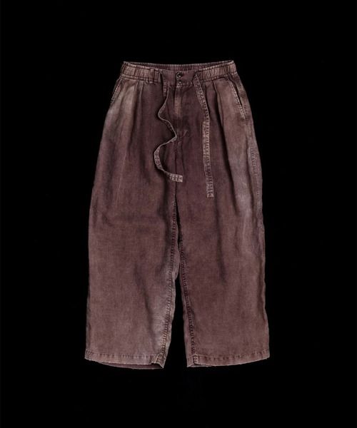 Anachronorm（アナクロノーム）の「【ANACHRONORM】FADED SULFUR DYED LINEN WIDE EASY PANTS（その他パンツ・メンズ・ワイン・2）」の13枚目の写真