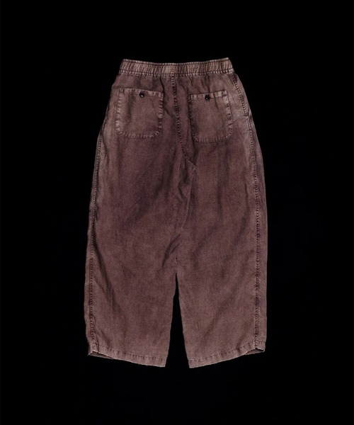 Anachronorm（アナクロノーム）の「【ANACHRONORM】FADED SULFUR DYED LINEN WIDE EASY PANTS（その他パンツ・メンズ・ワイン・2）」の2枚目の写真
