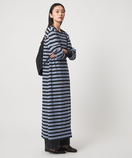 CITEN（シテン）の「＜CITEN＞ロゴボーダーワンピース（ワンピース・レディース・ブラック/ライトグレー・S/M）」の4枚目の写真