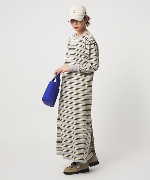 CITEN（シテン）の「＜CITEN＞ロゴボーダーワンピース（ワンピース・レディース・ブラック/ライトグレー・S/M）」の5枚目の写真