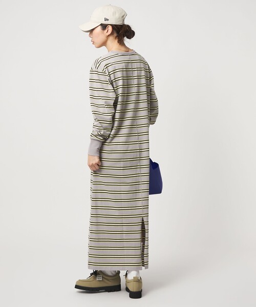 CITEN（シテン）の「＜CITEN＞ロゴボーダーワンピース（ワンピース・レディース・ブラック/ライトグレー・S/M）」の6枚目の写真