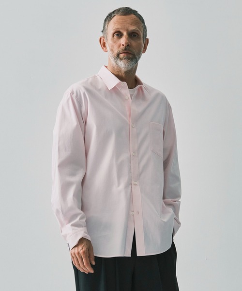 ATON(エイトン)の「【ATON / エイトン】WASHER OXFORD LOOSE FIT SHRIT(シャツ/ブラウス・メンズ・ピンク/グリーン/サックスブルー・4/6/2)」の3枚目の写真