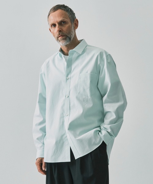 ATON(エイトン)の「【ATON / エイトン】WASHER OXFORD LOOSE FIT SHRIT(シャツ/ブラウス・メンズ・ピンク/グリーン/サックスブルー・4/6/2)」の2枚目の写真