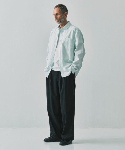 ATON(エイトン)の「【ATON / エイトン】WASHER OXFORD LOOSE FIT SHRIT(シャツ/ブラウス・メンズ・ピンク/グリーン/サックスブルー・4/6/2)」の4枚目の写真