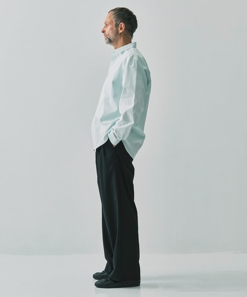 ATON(エイトン)の「【ATON / エイトン】WASHER OXFORD LOOSE FIT SHRIT(シャツ/ブラウス・メンズ・ピンク/グリーン/サックスブルー・4/6/2)」の6枚目の写真