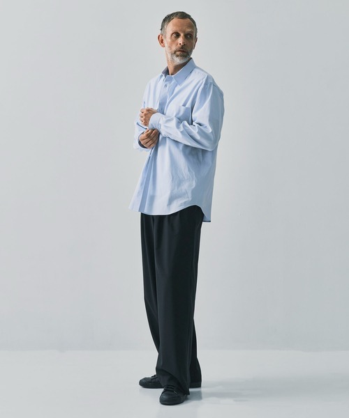ATON(エイトン)の「【ATON / エイトン】WASHER OXFORD LOOSE FIT SHRIT(シャツ/ブラウス・メンズ・ピンク/グリーン/サックスブルー・4/6/2)」の9枚目の写真