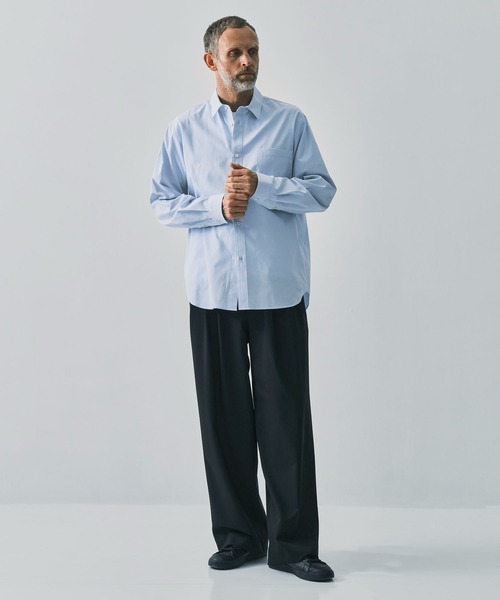 ATON(エイトン)の「【ATON / エイトン】WASHER OXFORD LOOSE FIT SHRIT(シャツ/ブラウス・メンズ・ピンク/グリーン/サックスブルー・4/6/2)」の10枚目の写真