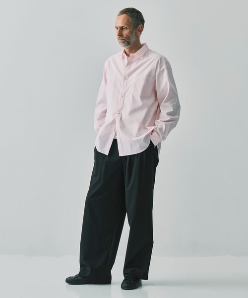 ATON(エイトン)の「【ATON / エイトン】WASHER OXFORD LOOSE FIT SHRIT(シャツ/ブラウス・メンズ・ピンク/グリーン/サックスブルー・4/6/2)」の16枚目の写真