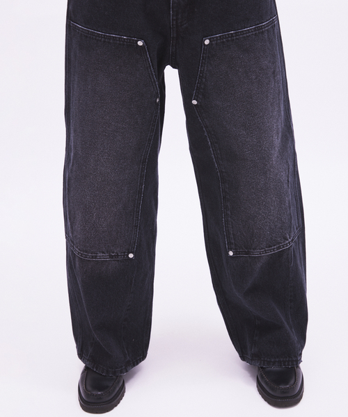 JOURNAL STANDARD（ジャーナルスタンダード）の「ダブル ニー バギー ジーンズ（デニムパンツ・メンズ・ブラック/ブルー系その他・MEDIUM/LARGE）」の16枚目の写真