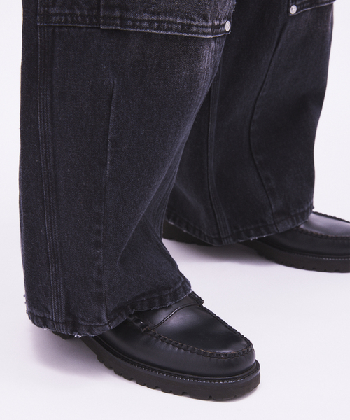 JOURNAL STANDARD（ジャーナルスタンダード）の「ダブル ニー バギー ジーンズ（デニムパンツ・メンズ・ブラック/ブルー系その他・MEDIUM/LARGE）」の17枚目の写真