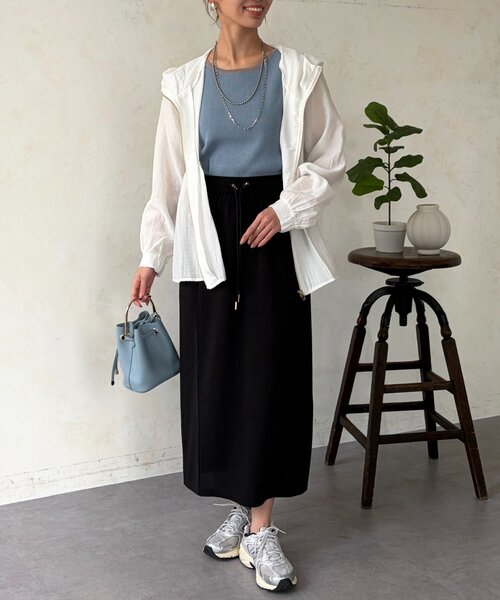 Chez toi（シェトワ）の「シアーペプラムブルゾン（ブルゾン・レディース・チャコールグレー/オフホワイト/ブラック・FREE）」の6枚目の写真