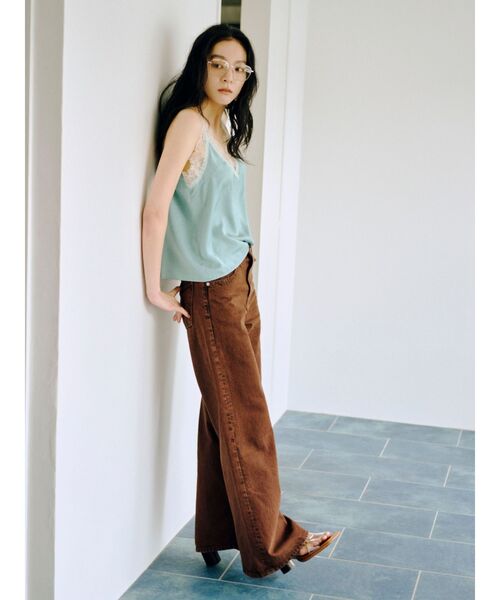 Ungrid（アングリッド）の「ブリーチデザインフレアデニム（デニムパンツ・レディース・ブラウン/オフホワイト・26inch/25inch/24inch）」の21枚目の写真