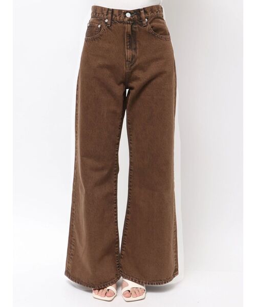 Ungrid（アングリッド）の「ブリーチデザインフレアデニム（デニムパンツ・レディース・ブラウン/オフホワイト・26inch/25inch/24inch）」の9枚目の写真