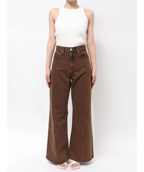 Ungrid（アングリッド）の「ブリーチデザインフレアデニム（デニムパンツ・レディース・ブラウン/オフホワイト・26inch/25inch/24inch）」の17枚目の写真