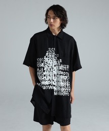 Y-3 PLACED GRAPHIC SHORT SLEEVE LONG SHIRT
