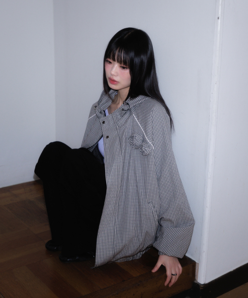 ROSEFRANTZ（ロゼフランツ）の「Rose Corsage Check Windbreaker [Black]（ナイロンジャケット・レディース・ブラック・OS）」の21枚目の写真