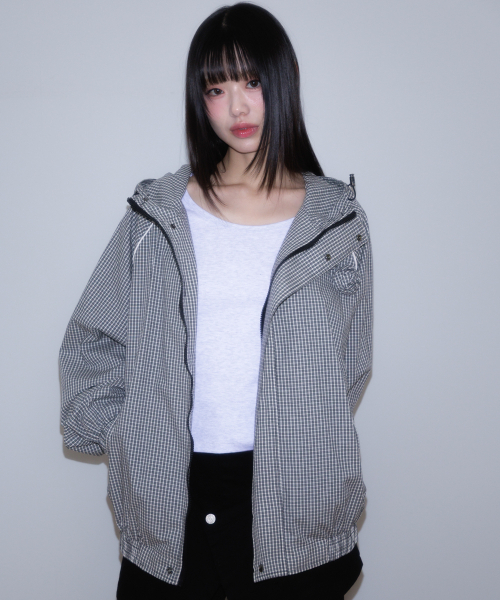 ROSEFRANTZ（ロゼフランツ）の「Rose Corsage Check Windbreaker [Black]（ナイロンジャケット・レディース・ブラック・OS）」の14枚目の写真