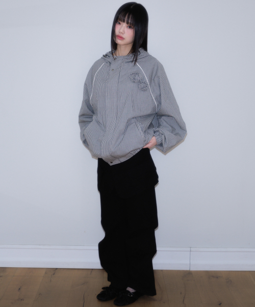 ROSEFRANTZ（ロゼフランツ）の「Rose Corsage Check Windbreaker [Black]（ナイロンジャケット・レディース・ブラック・OS）」の6枚目の写真