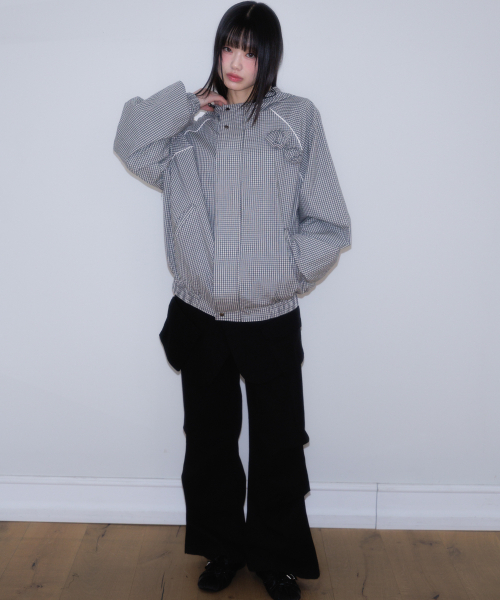 ROSEFRANTZ（ロゼフランツ）の「Rose Corsage Check Windbreaker [Black]（ナイロンジャケット・レディース・ブラック・OS）」の8枚目の写真