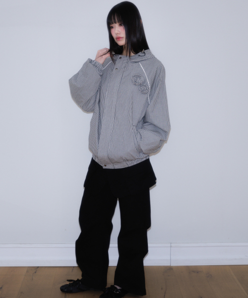 ROSEFRANTZ（ロゼフランツ）の「Rose Corsage Check Windbreaker [Black]（ナイロンジャケット・レディース・ブラック・OS）」の9枚目の写真
