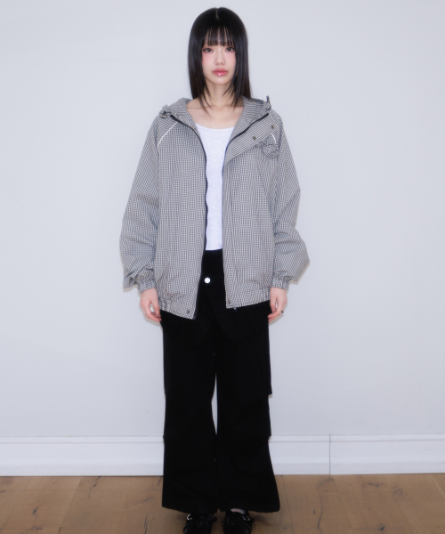 ROSEFRANTZ（ロゼフランツ）の「Rose Corsage Check Windbreaker [Black]（ナイロンジャケット・レディース・ブラック・OS）」の10枚目の写真