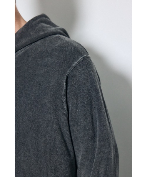 AZUL by moussy（アズールバイマウジー）の「ソフトパイルジップアップフーディー 春服　秋服　フルジップパーカー（パーカー・メンズ・カーキ/ライトブラック/モカ・LARGE/MEDIUM/X-LARGE）」の11枚目の写真
