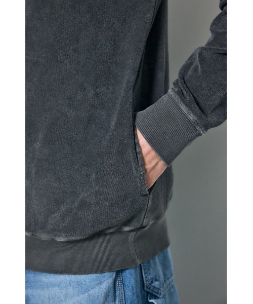 AZUL by moussy（アズールバイマウジー）の「ソフトパイルジップアップフーディー 春服　秋服　フルジップパーカー（パーカー・メンズ・カーキ/ライトブラック/モカ・LARGE/MEDIUM/X-LARGE）」の13枚目の写真