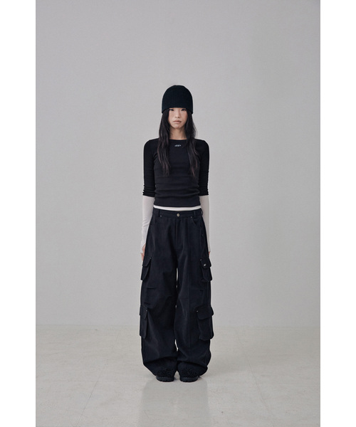 41PRAY(サイルプレイ)の「Echo Layer T-shirts Pack / Black(Tシャツ/カットソー・レディース・ブラック・OS)」の1枚目の写真